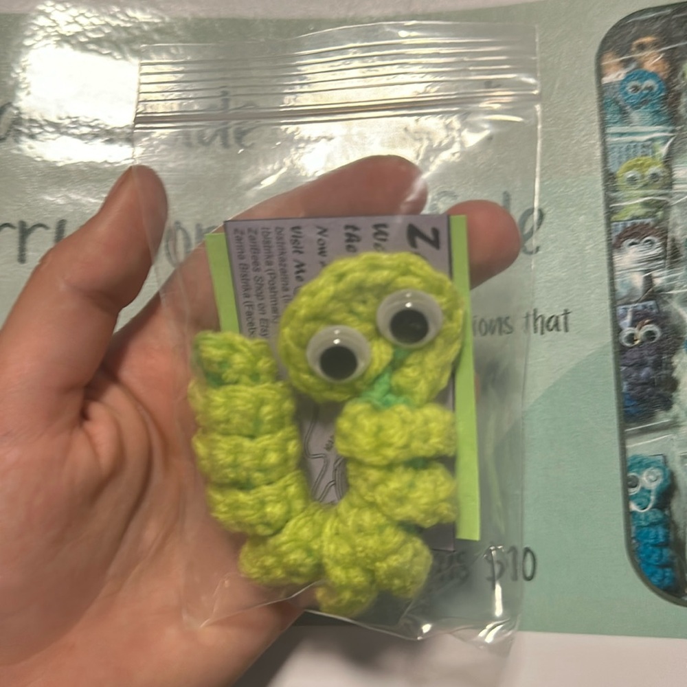 Handmade Crochet Worry Worm
